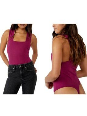 Free People square neck body suit